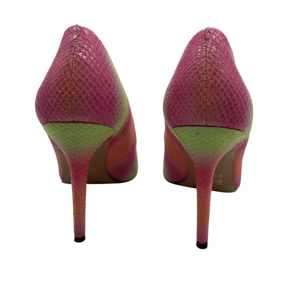 Mix No.6 Danyah 8M Rainbow Island Fruits Ombre Stiletto Heels Snake Texture Shoe - Picture 4 of 15
